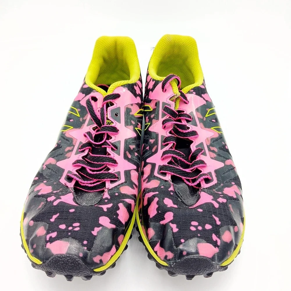 ASICS Cross Freak Shoes Mens Size 8 Black‎ Pink Yellow Track Cross Country G558Y - Picture 2 of 7